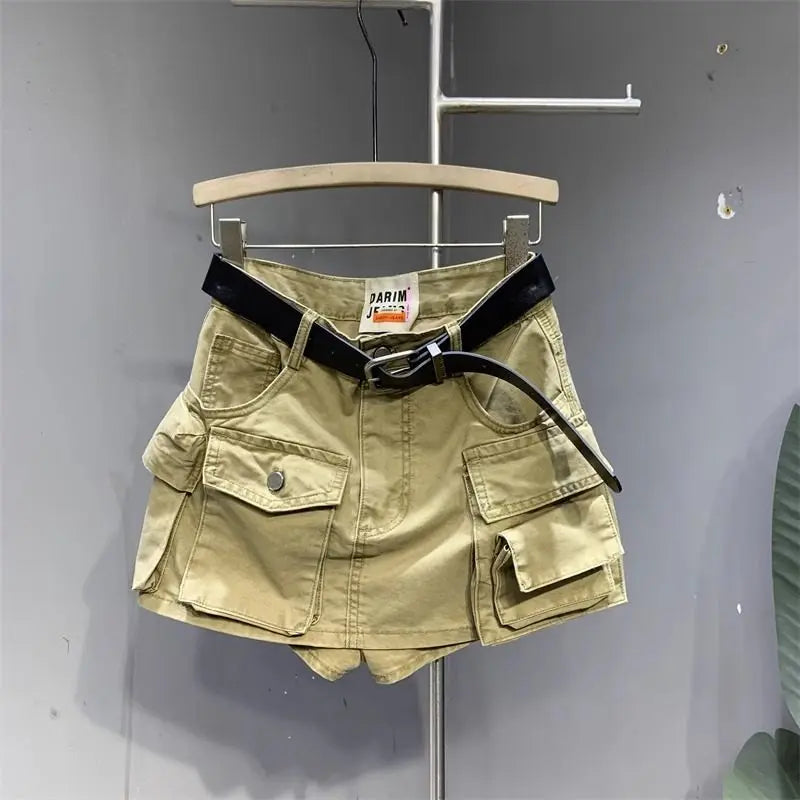 Cargo Denim Skirt