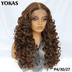 Lace Frontal Wigs 13X6 Synthetic Curly Lace Frontal Wigs With Bangs For Afro Women Pink Blonde Women Wigs With Baby Hair Latisha