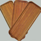 Solid Wood Round Dessert Plate