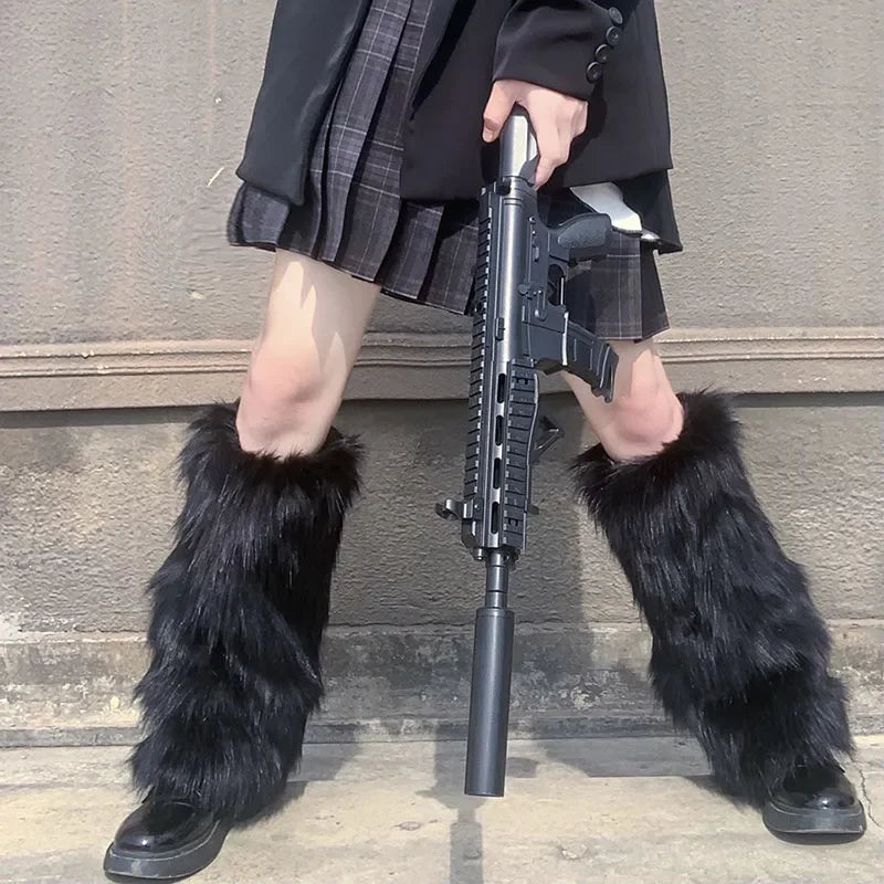 Artificial Fur Leg Warmers