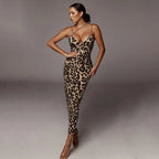 V-Neck Backless Strapless Dress