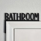 Modern Metal Bathroom Sign