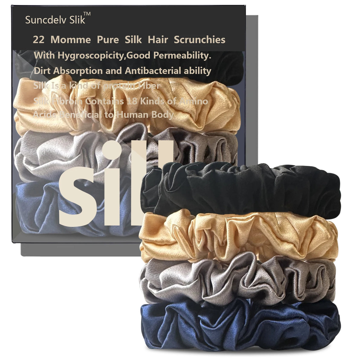 Silk Hair Scrunchie Handmade 100% Pure Mulberry Sillk Hairbands