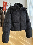 Short Hooded Cotton Jacket