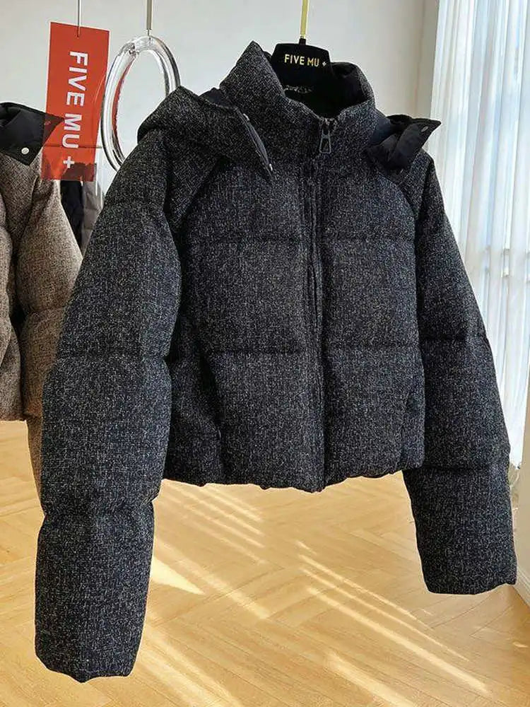 Short Hooded Cotton Jacket