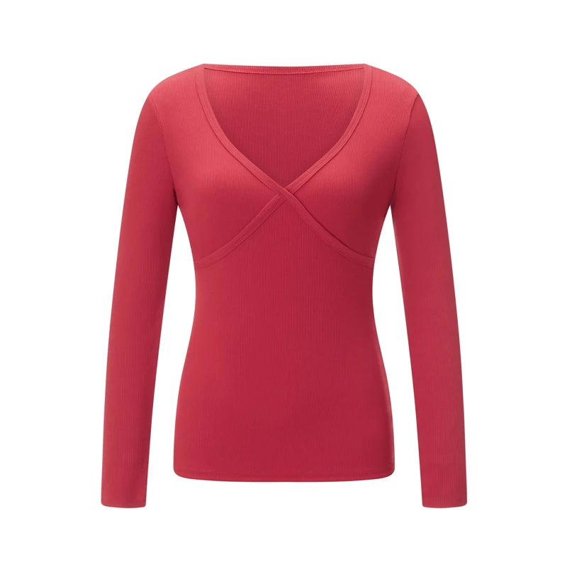 Camiseta retro grunge cottage de los 2000, punto acanalado de otoño, manga larga, corte entallado, estilo Y2K, hada, años 90, vintage, cuello de pico, crop tops para mujer