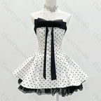 Strapless Mini Dress with Bow and Sequin