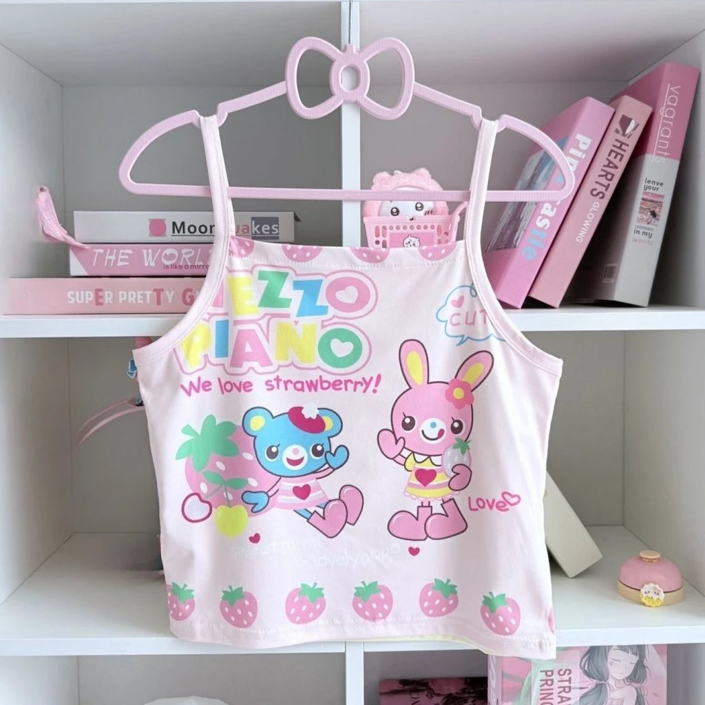 Blusa Estampada Kawaii Sweet Lolita para Mujer Manga con Volantes Encaje Camiseta con Ribete de Lazo Decoración Personaje de Dibujos Animados Estampado Integral Top Lindo