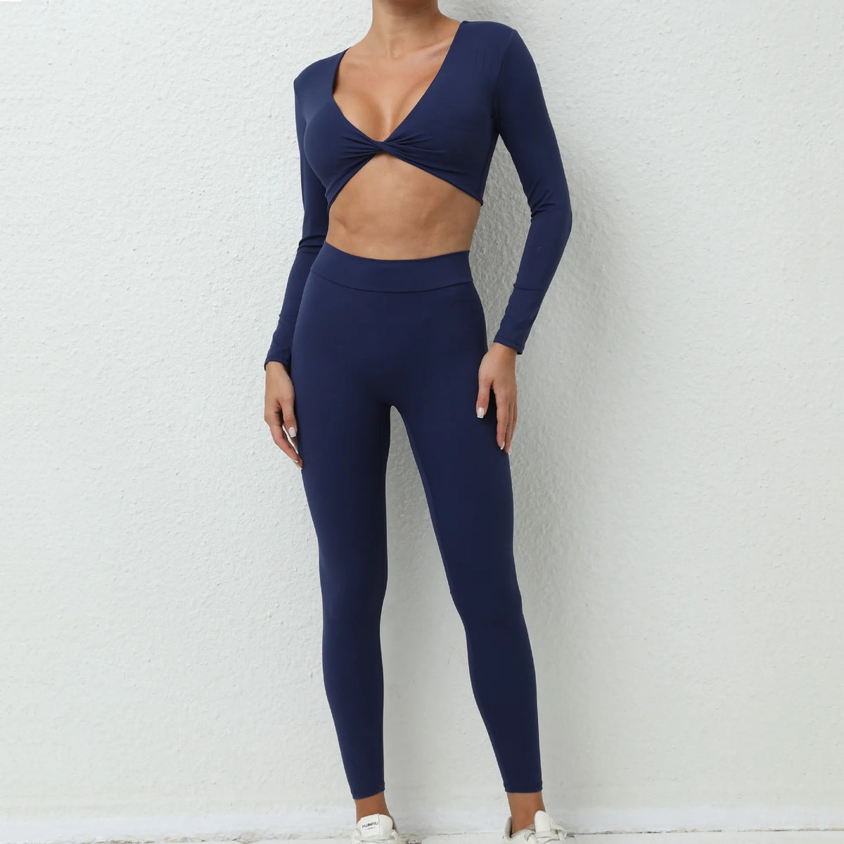 1/2Pcs Pad Long Sleeve Crop Top
