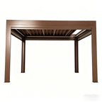 Motorized Retractable Outdoor Gazebo with Louvered Roof, Waterproof, Pressure & UV Resistant