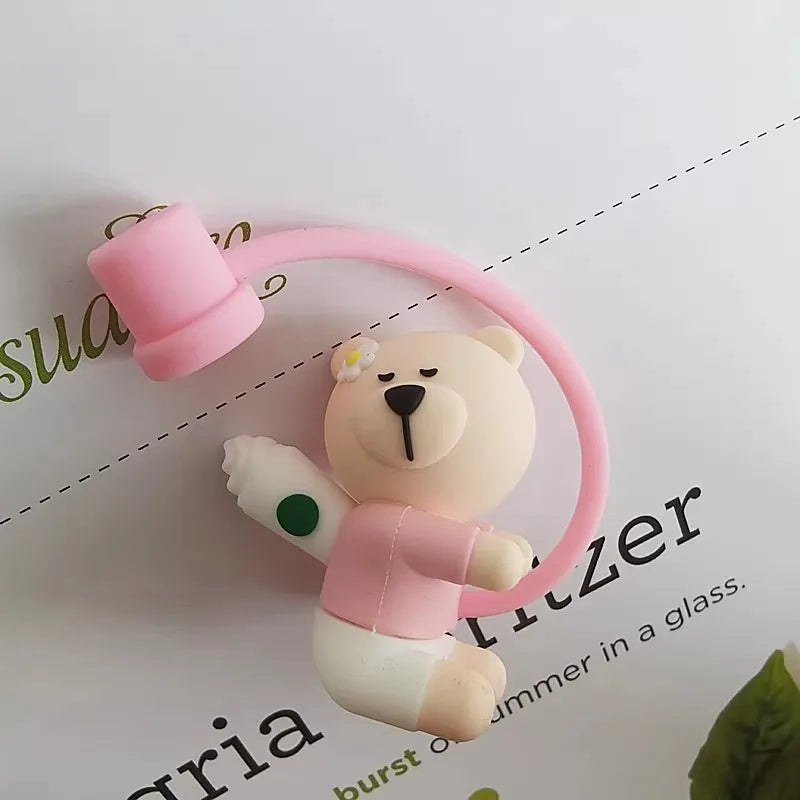 Cartoon Bear Straw Topper