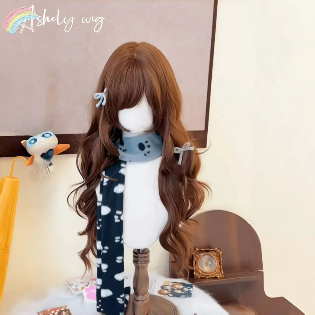 Chocolate Brown Wig with Bangs