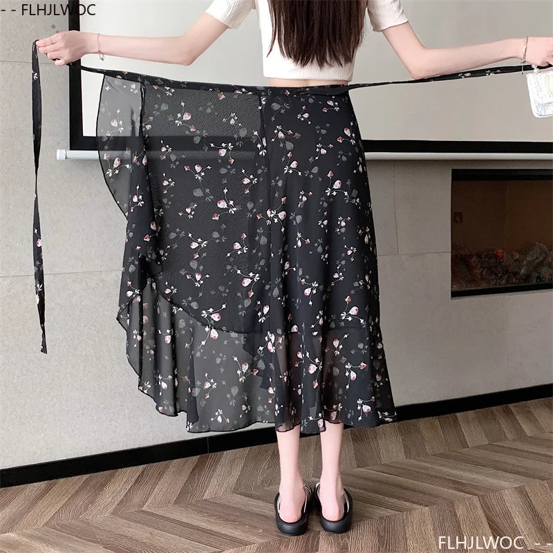 High-Waist Wrap Mini Skirt