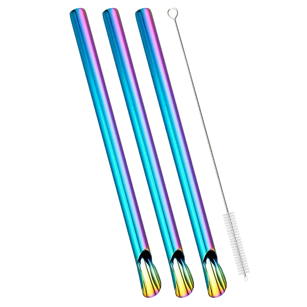2/3/6pcs Pearl Milk Tea Drinking Straw Set