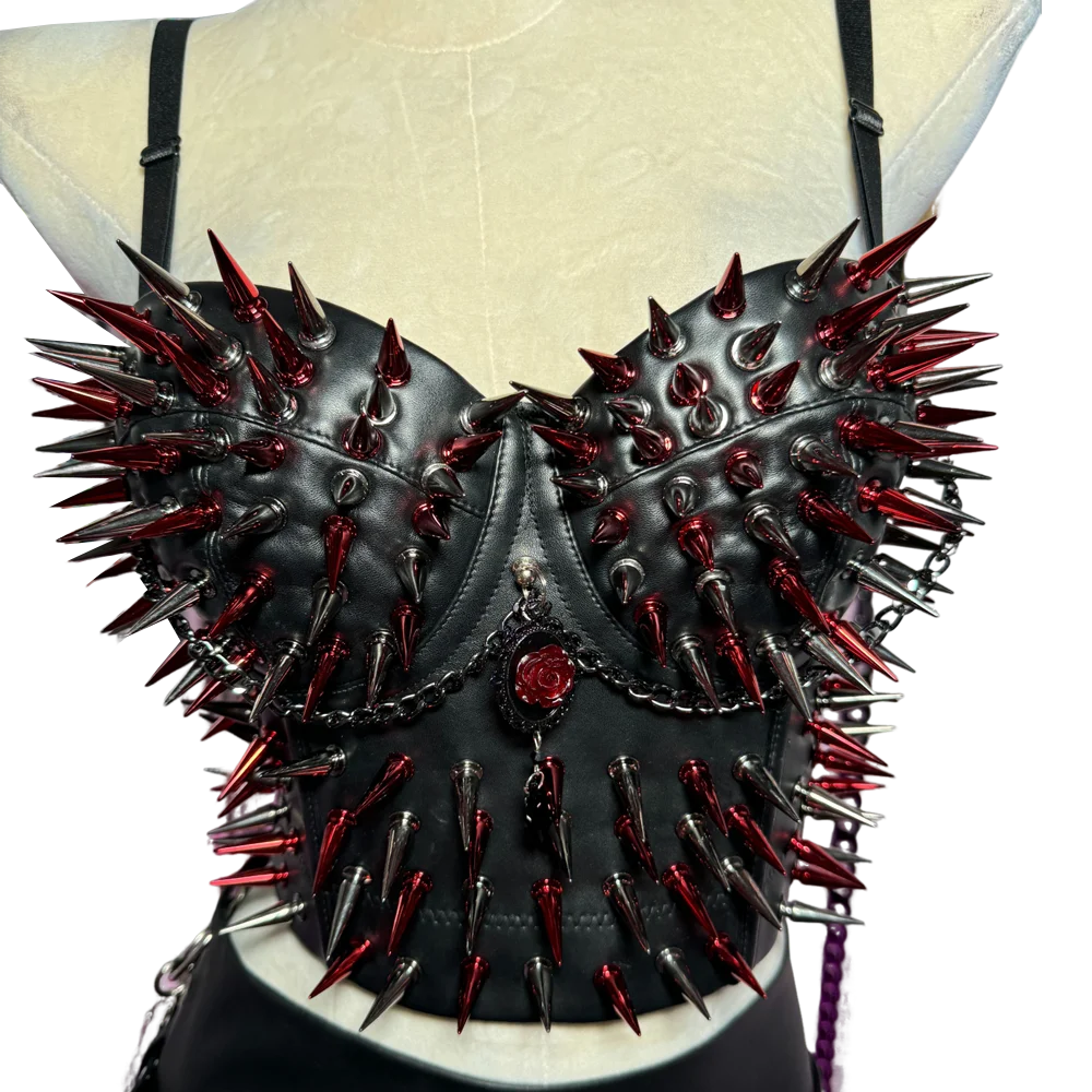 PU Leather Spiked Tank
