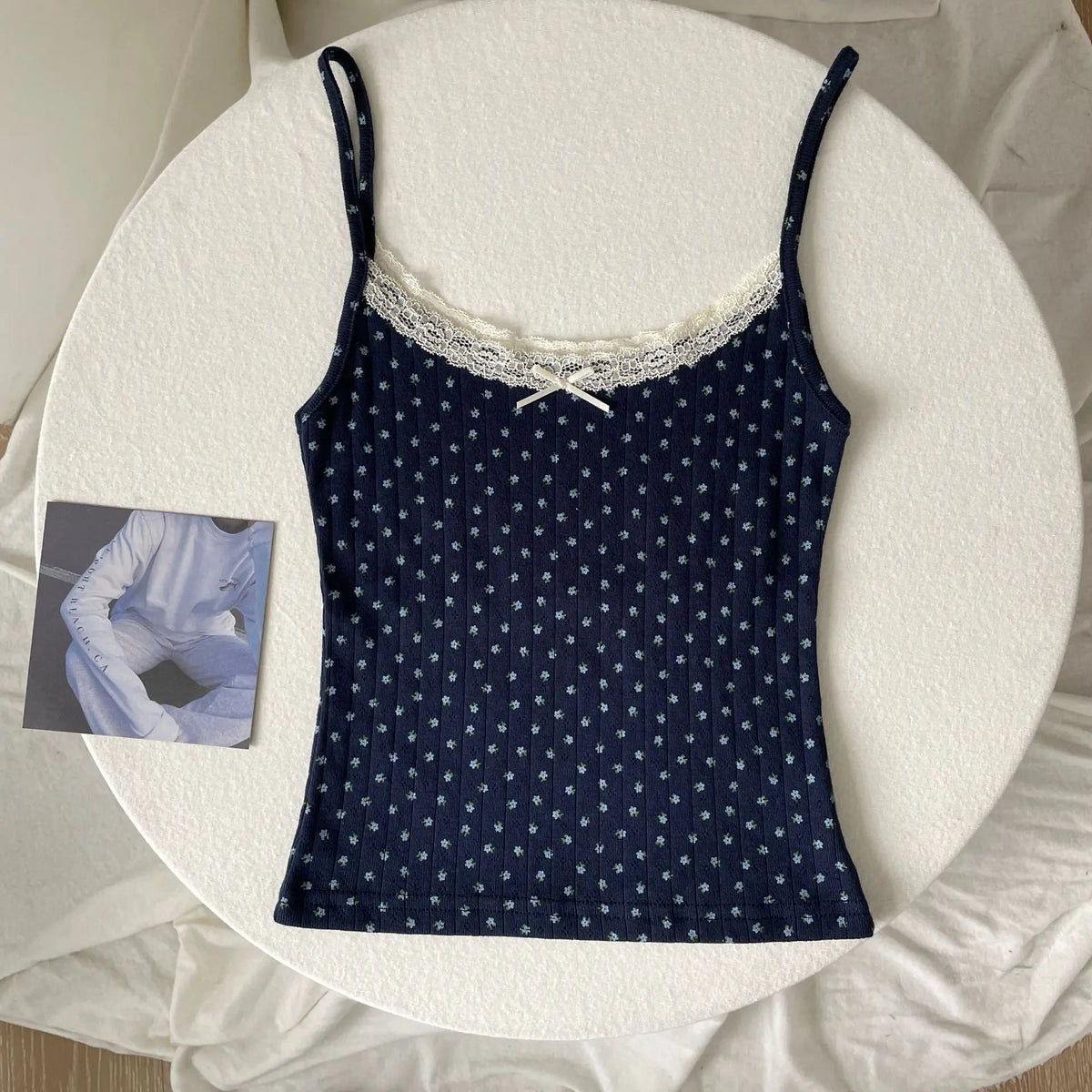 Lace Trim Tank Top