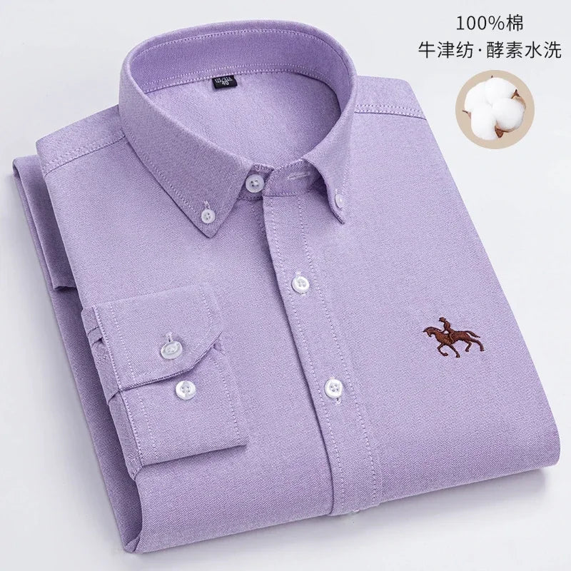 Oxford Embroidered Horse Shirt