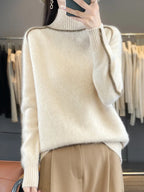100% Merino Wool Mock Collar Sweater