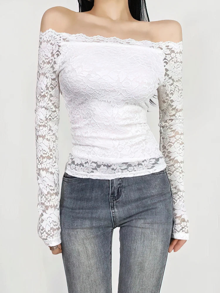 Lace Off shoulder Top