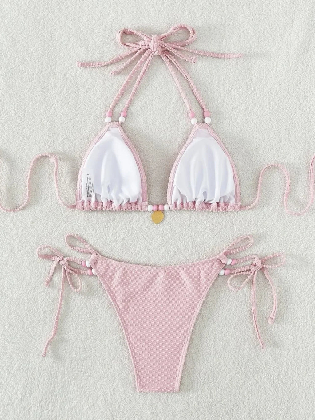 Pearl Strap Push Up Micro Bikini