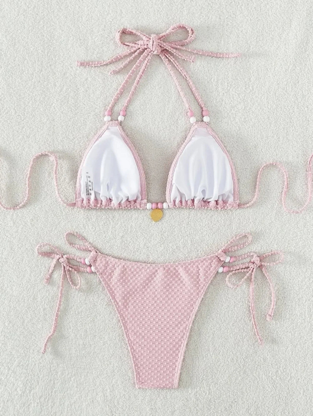 Pearl Strap Push Up Micro Bikini