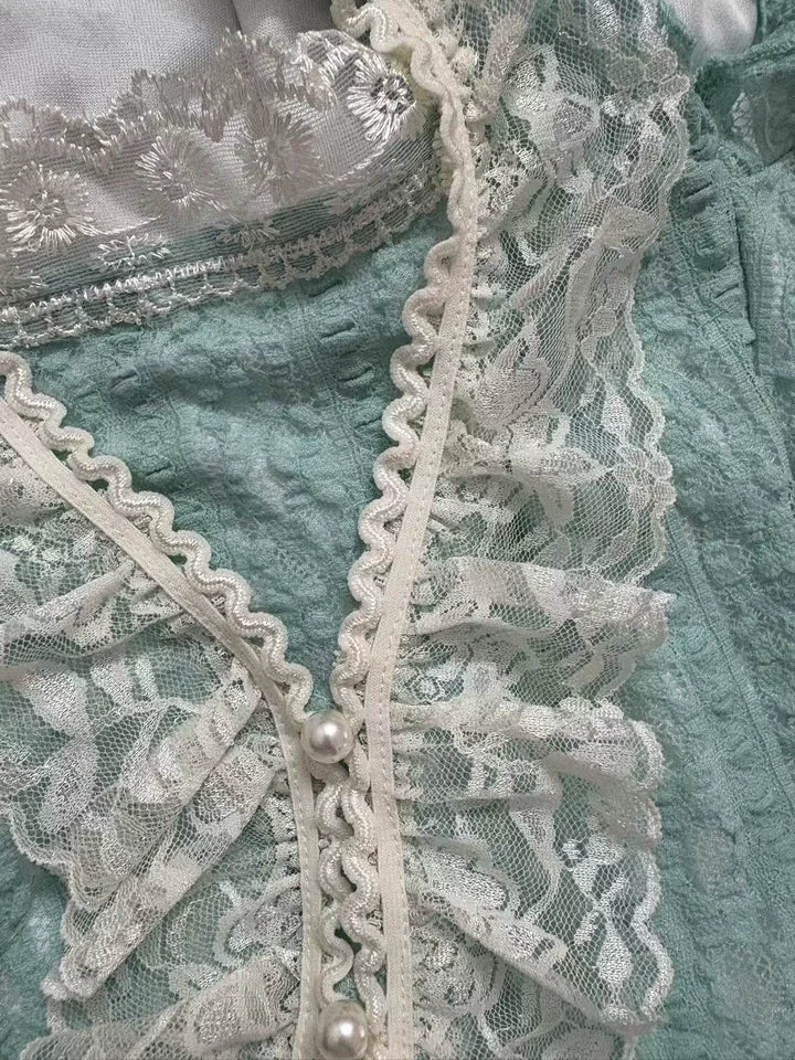Lace Top +  Mini Skirt Set