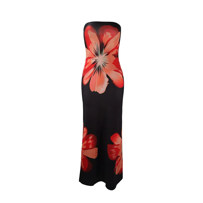 Floral Print Long Dress