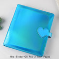 Shining PVC Photo Album 25 Inner Pages Photocards Binder Holds 200 Pcs 2.5x3.5 Inch Mini K-pop Star Card Collect Book Album