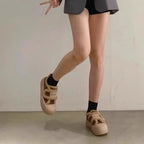 Warm Cotton Flat Bottom Slip-on Shoes
