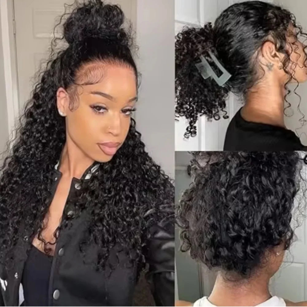 13x6 Glueless Brazilian Deep Wave Curly HD Lace Frontal Wig