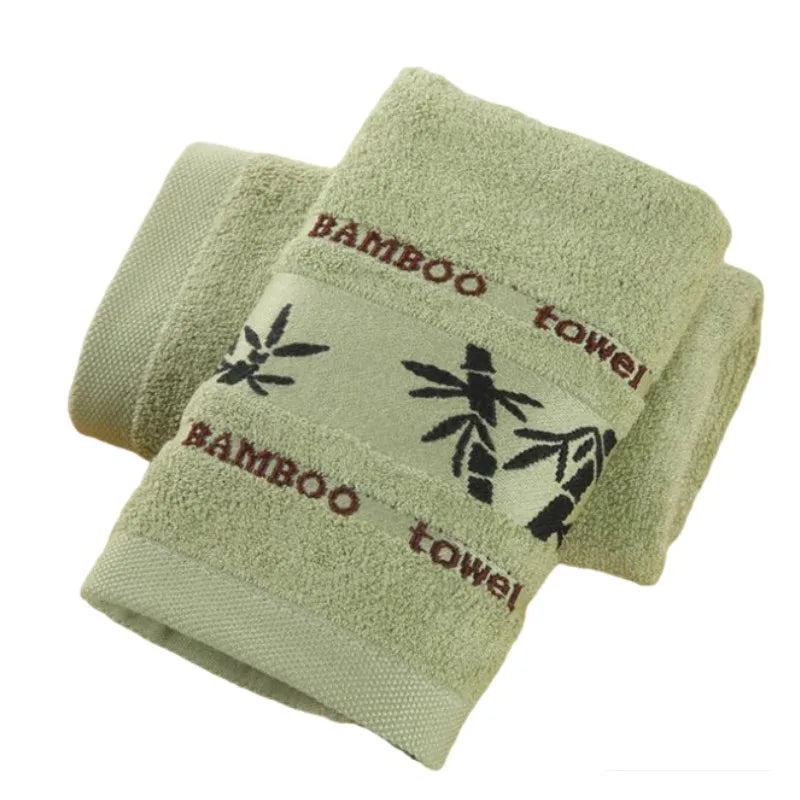 1/2/6pcs Bamboo Fiber Towel Set