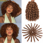 Ombre Jamaican Bounce Wand Curl Crochet Hair 8 inch Short Synthetic Wand Curly Crochet Braids Hair