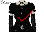 Heavy Patchwork Sleeve Tie Lace Bow Shirt