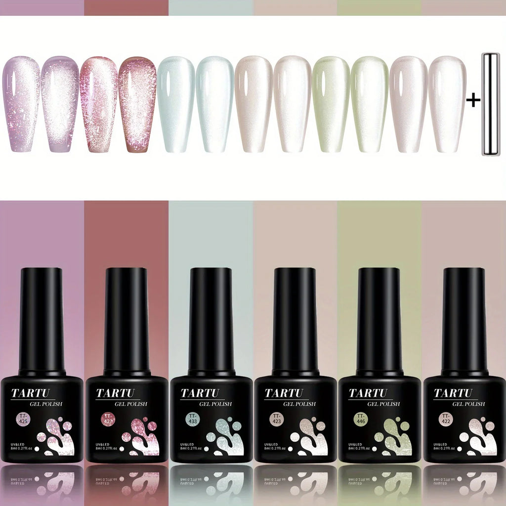 6pcs 8ml Cat Eye Gel Nail Polish Set