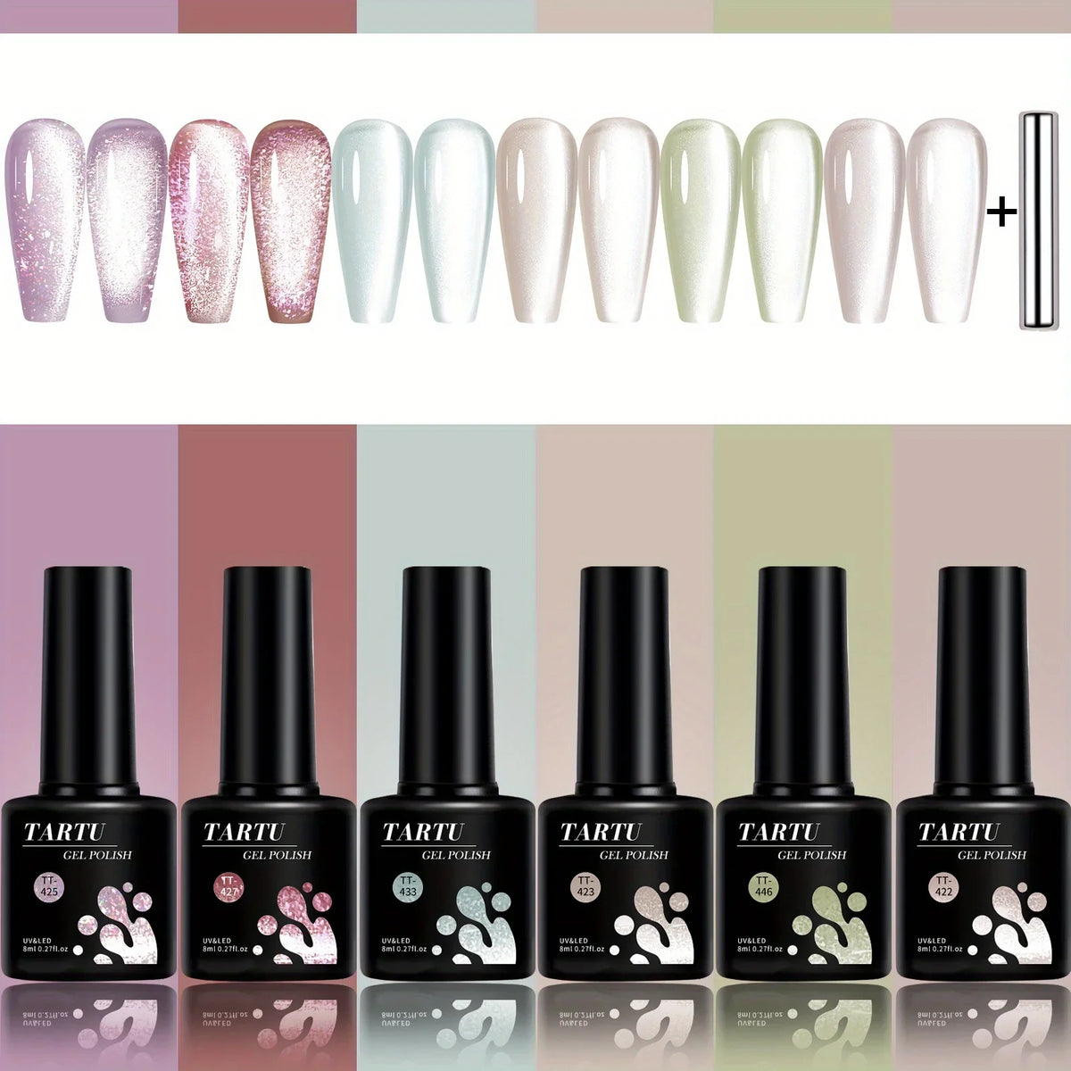 6pcs 8ml Cat Eye Gel Nail Polish Set