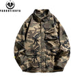 Long Sleeve Camouflage Cargo Casual Lapel Blouse
