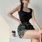 Camouflage Cargo Skirt