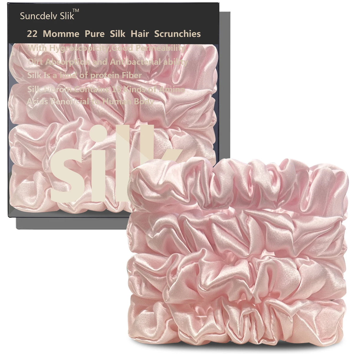 Silk Hair Scrunchie Handmade 100% Pure Mulberry Sillk Hairbands