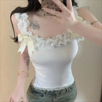 Lace Bow Crop Top