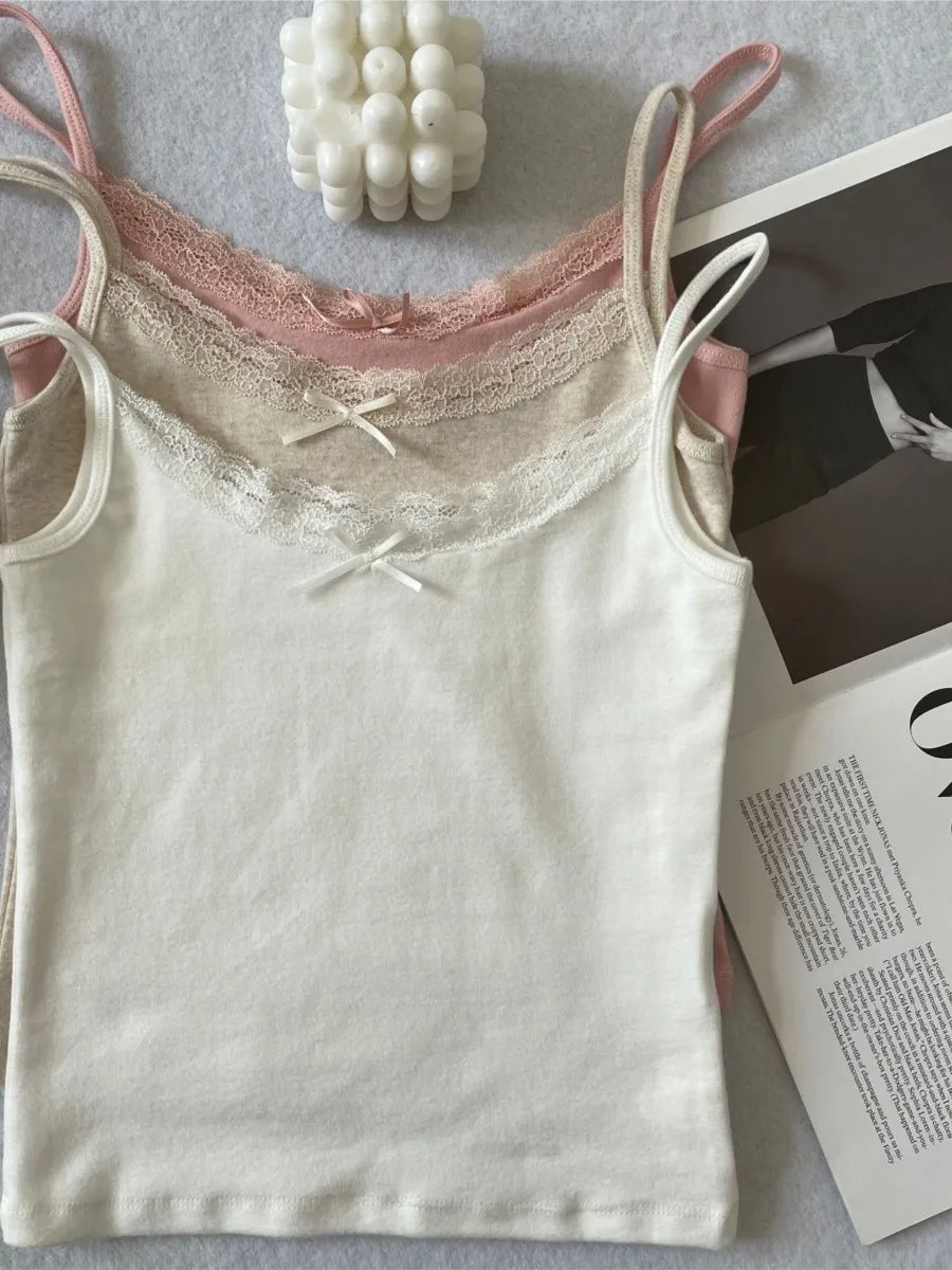 Lace Trim Tank Top