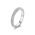 Rectangle Moissanite Stackable Ring