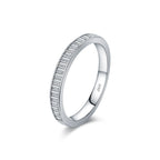 Rectangle Moissanite Stackable Ring