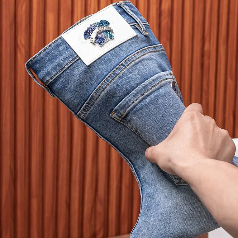 Light Wash Slim Tapered Jeans