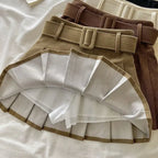 Corduroy Pleated Skirt