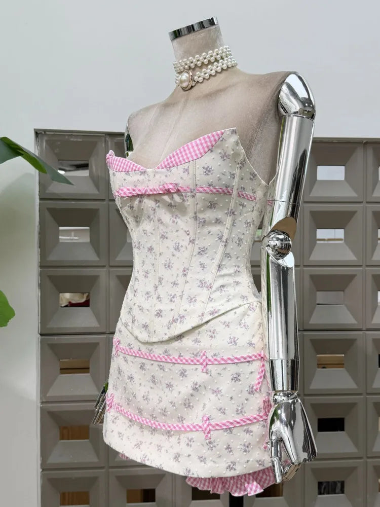 Floral Plaid Patchwork 2 Piece Set