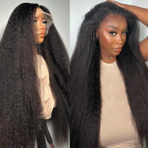 13x4 Kinky Straight Lace Front Wig Curly Human Hair Wig