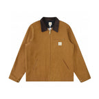 Washed Mesh Lining Work Wear Canvas Jacket