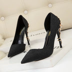 Rhinestone Silk Pumps