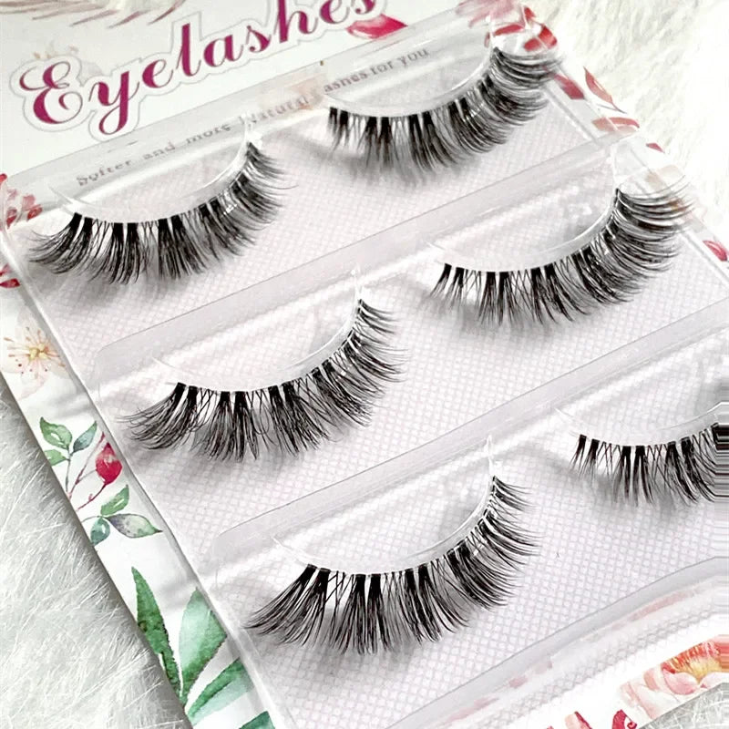 3Pairs Short Mink Lashes