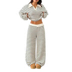 Casual Loose Striped Pants Set